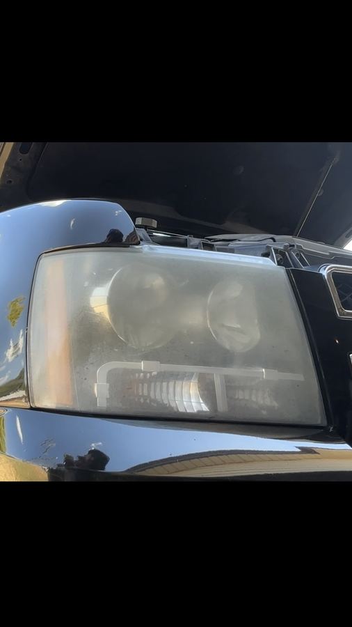 2008 Chevrolet Tahoe headlight before restoration — Stay Bright OKC