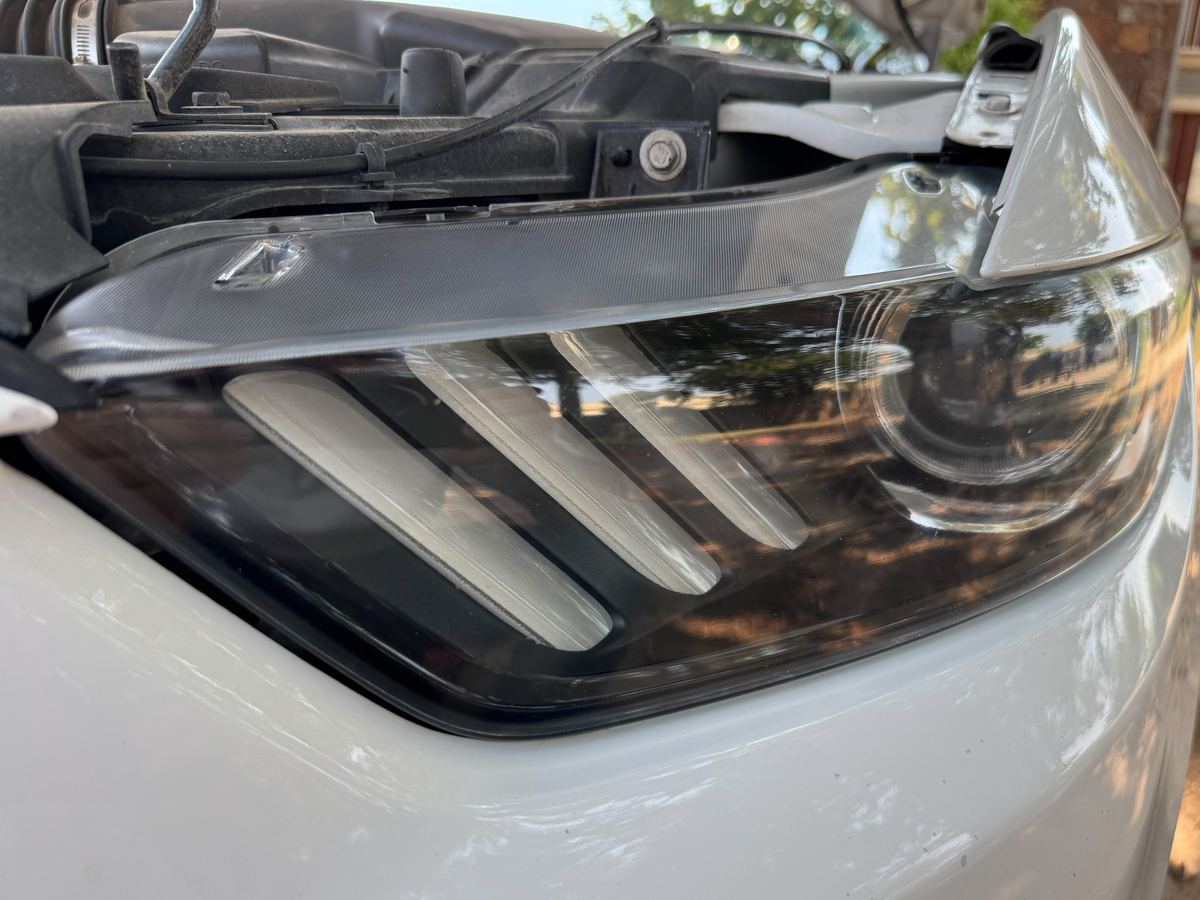 2016 Ford Mustang headlight after restoration — Stay Bright OKC