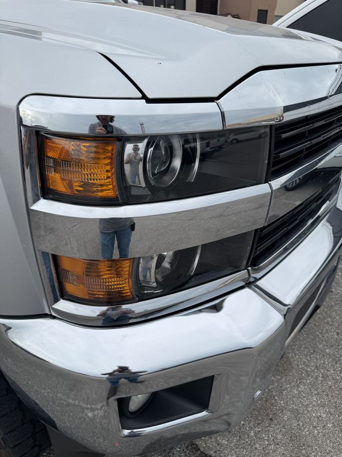 Chevy Silverado headlight after restoration — Stay Bright OKC