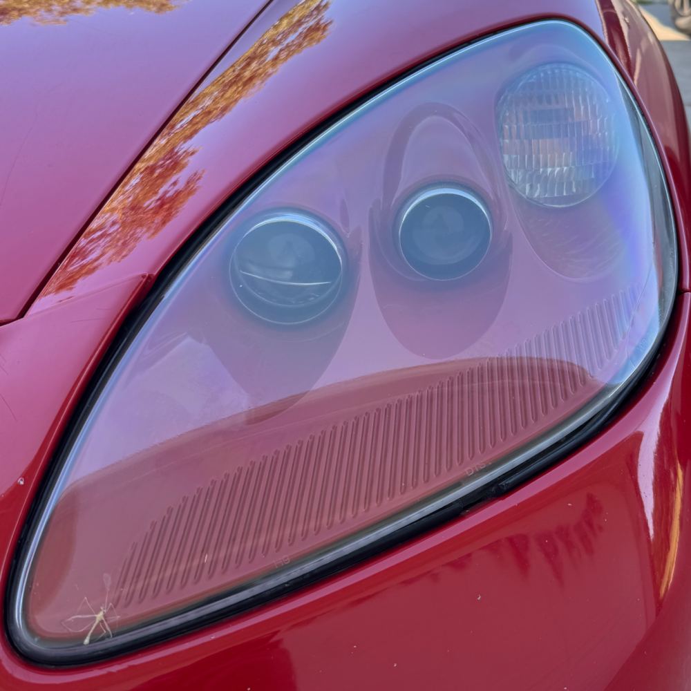 Chevrolet Corvette headlight after restoration — Stay Bright OKC